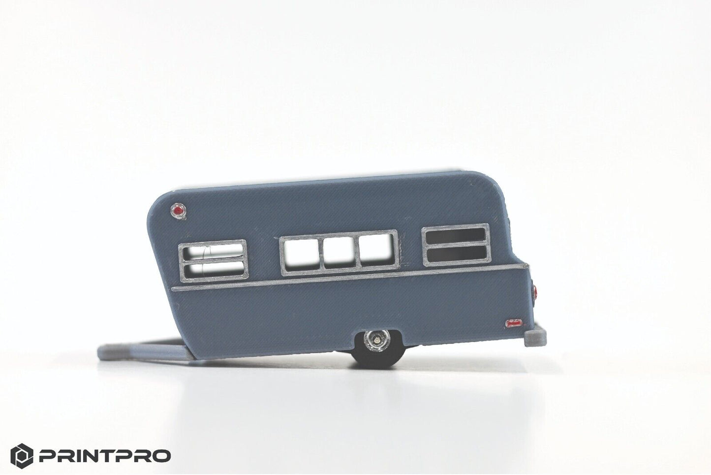 Aurora Thunderjet HO Scale Slot Car Blue Gray Camper Trailer Kit