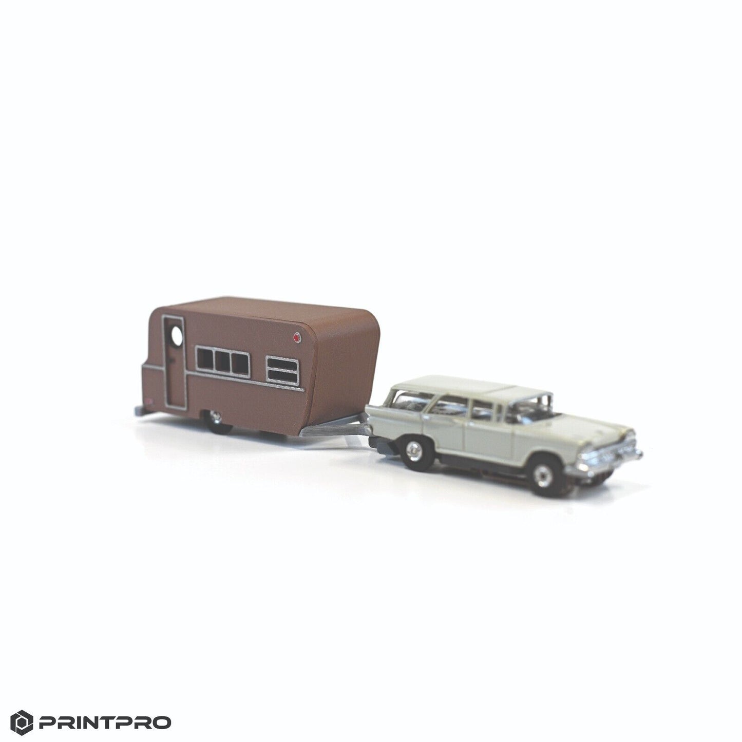 Aurora Thunderjet HO Scale Slot Car Brown Camper Trailer Kit