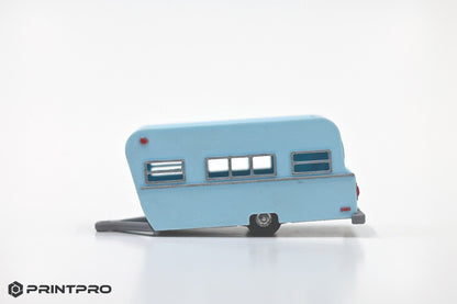 Aurora Thunderjet HO Scale Slot Car Ice Blue Camper Trailer Kit