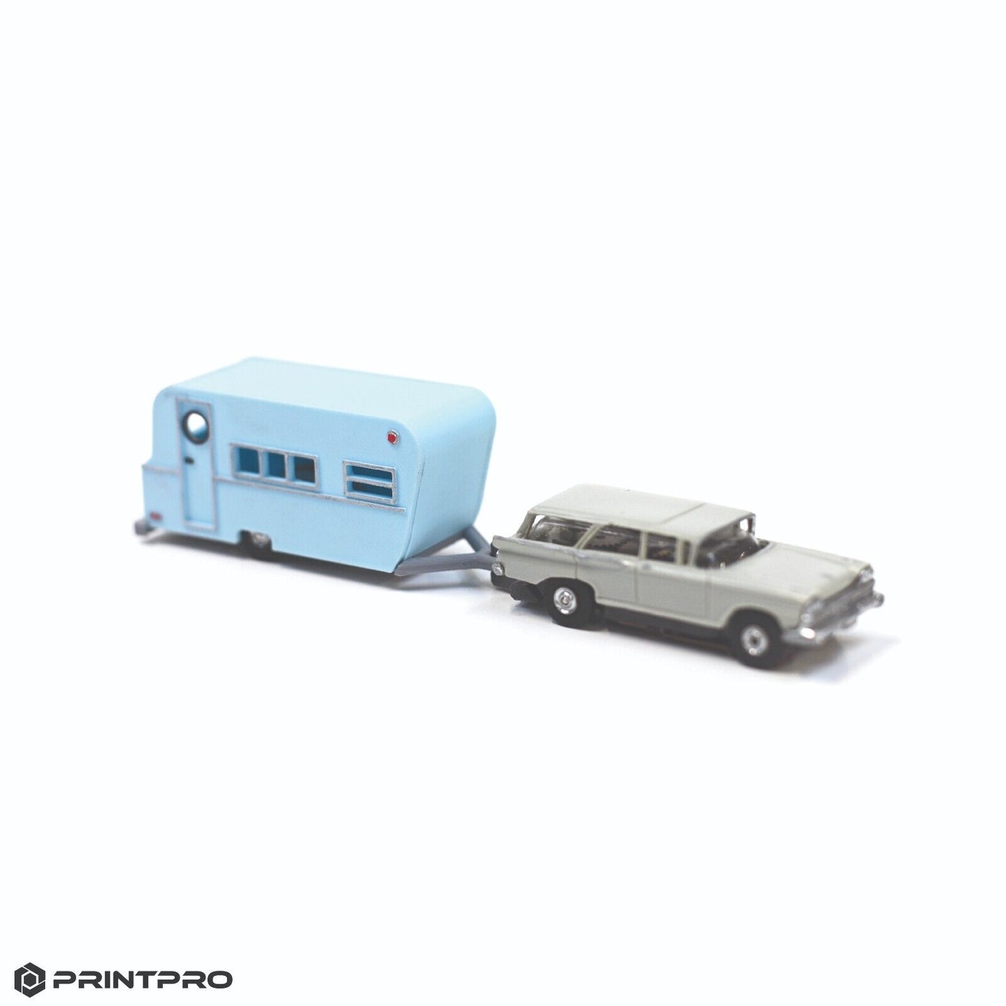 Aurora Thunderjet HO Scale Slot Car Ice Blue Camper Trailer Kit