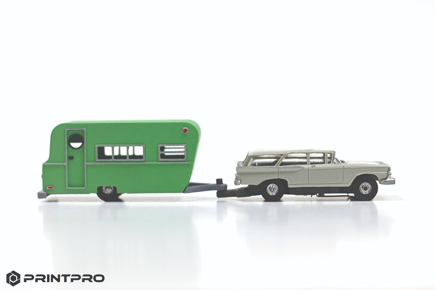 Aurora Thunderjet HO Scale Slot Car Grass Green Camper Trailer Kit