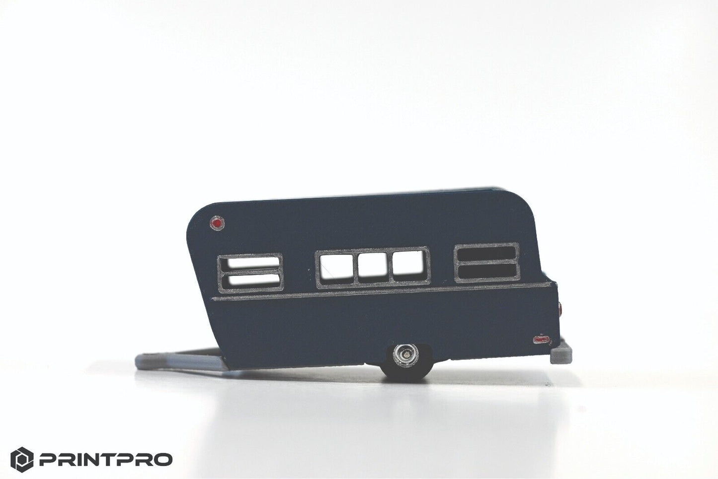 Aurora Thunderjet HO Scale Slot Car Navy Blue Camper Trailer Kit