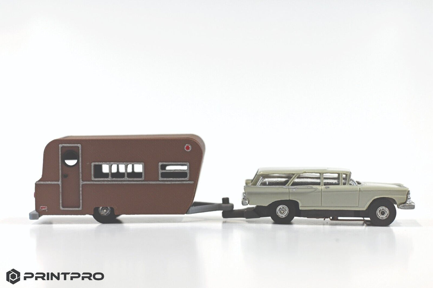 Aurora Thunderjet HO Scale Slot Car Brown Camper Trailer Kit